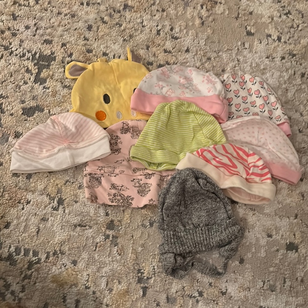 Kids' Multicolor Beanie Set- 9 pieces